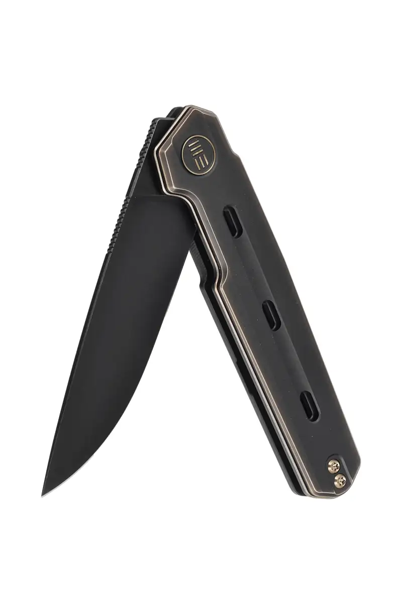 Nóż składany WE Knife Navo Bronze / Black Titanium, Black Stonewashed CPM 20CV by Ostap Hel (WE22026-3)