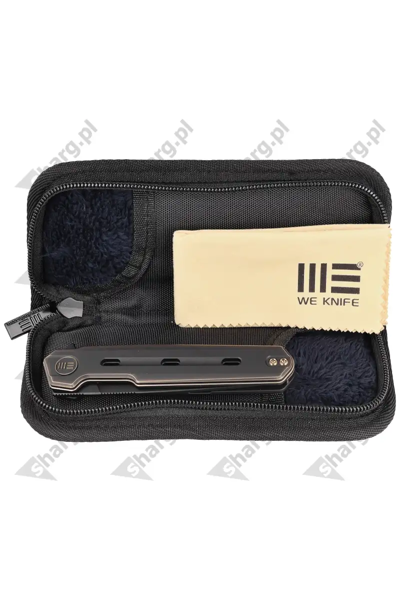 Nóż składany WE Knife Navo Bronze / Black Titanium, Black Stonewashed CPM 20CV by Ostap Hel (WE22026-3)
