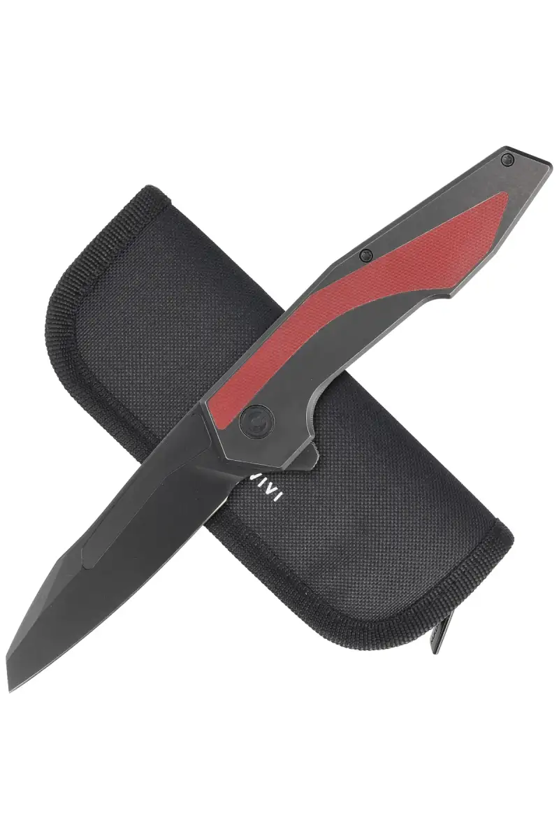 Nóż składany Civivi Hypersonic Black Steel / Burgundy G10, Black Stonewashed 14C28N by Gustavo T. Cecchini (C22011-3)