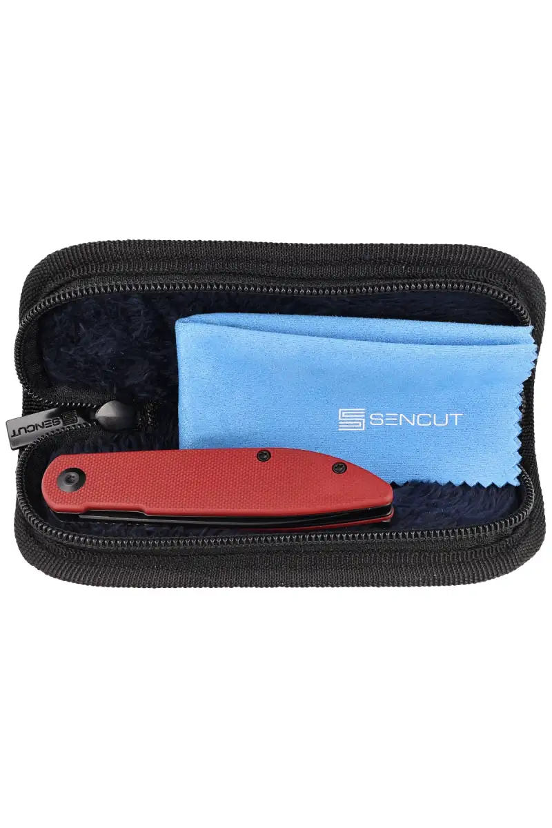 Nóż składany Sencut Bocll II Burgundy G10, Black Stonewashed D2 by Brad Zinker (S22019-3)