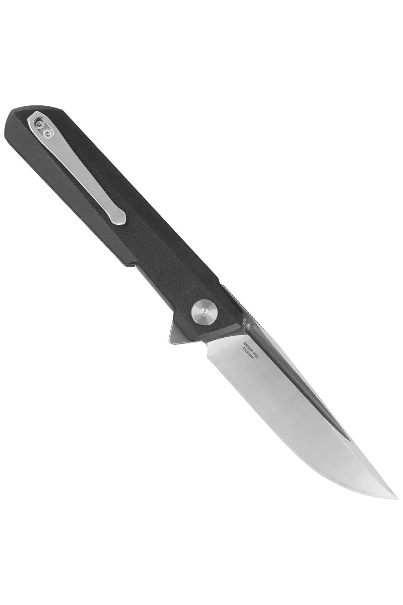 Nóż składany Bestechman Dundee Black G10, Grey Titanized / Satin D2 by Ostap Hel (BMK01D)