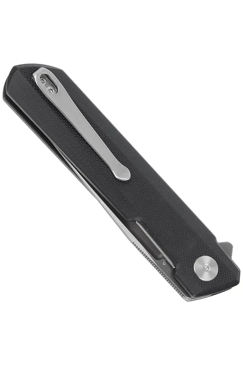 Nóż składany Bestechman Dundee Black G10, Grey Titanized / Satin D2 by Ostap Hel (BMK01D)