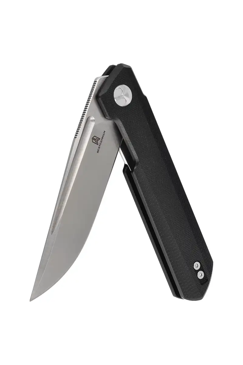 Nóż składany Bestechman Dundee Black G10, Stonewash / Satin D2 by Ostap Hel (BMK01A)