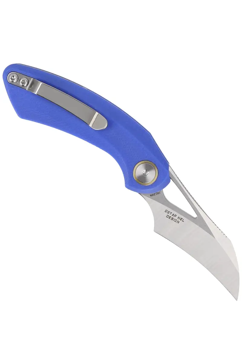 Nóż składany Bestech Bihai Blue G10, Stonewashed/Satin 14C28N by Ostap Hel (BG53D-1)