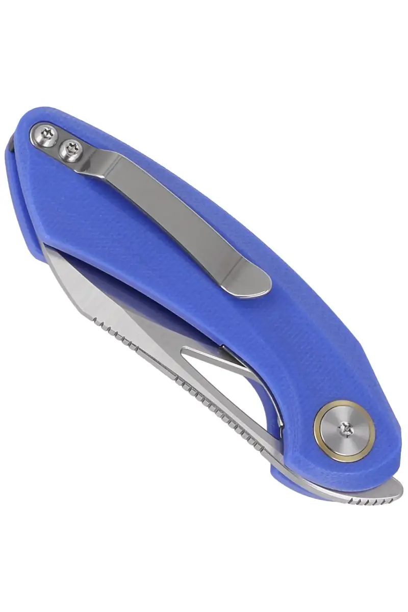Nóż składany Bestech Bihai Blue G10, Stonewashed/Satin 14C28N by Ostap Hel (BG53D-1)
