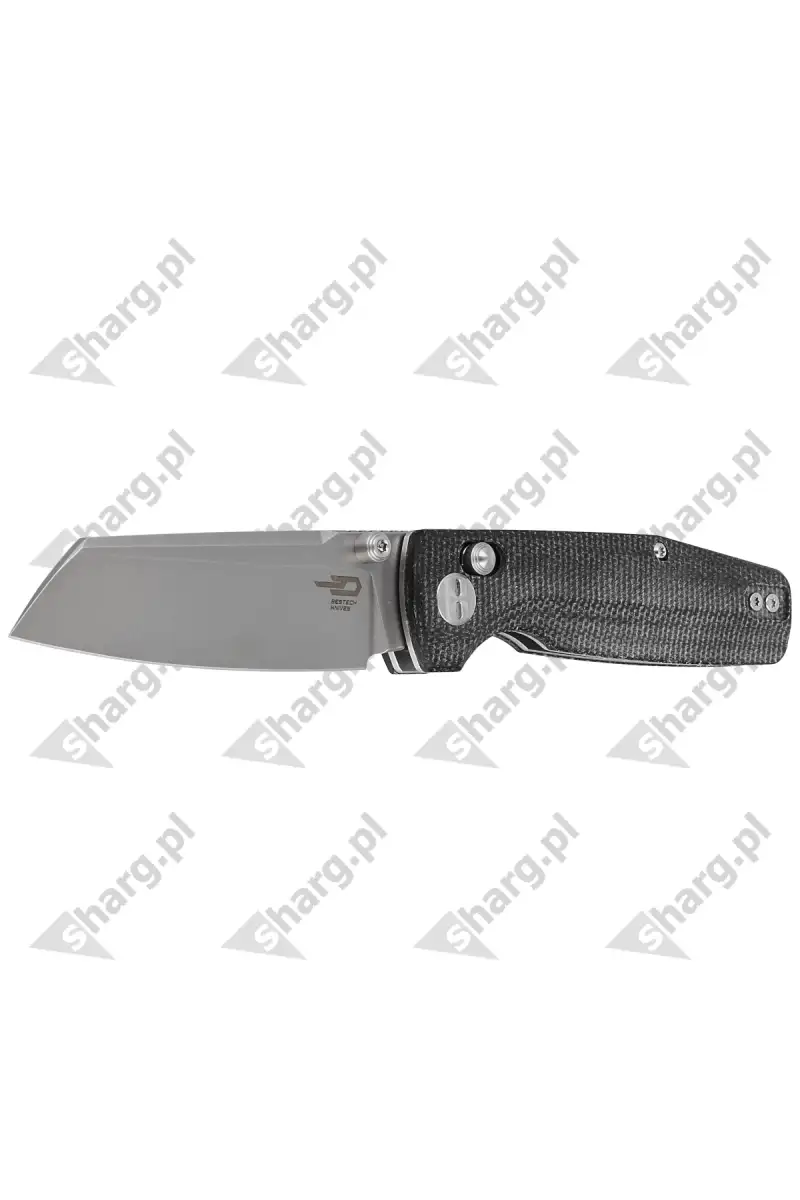 Nóż składany Bestech Slasher Black Micarta, Stonewashed D2 (BG43A-1)