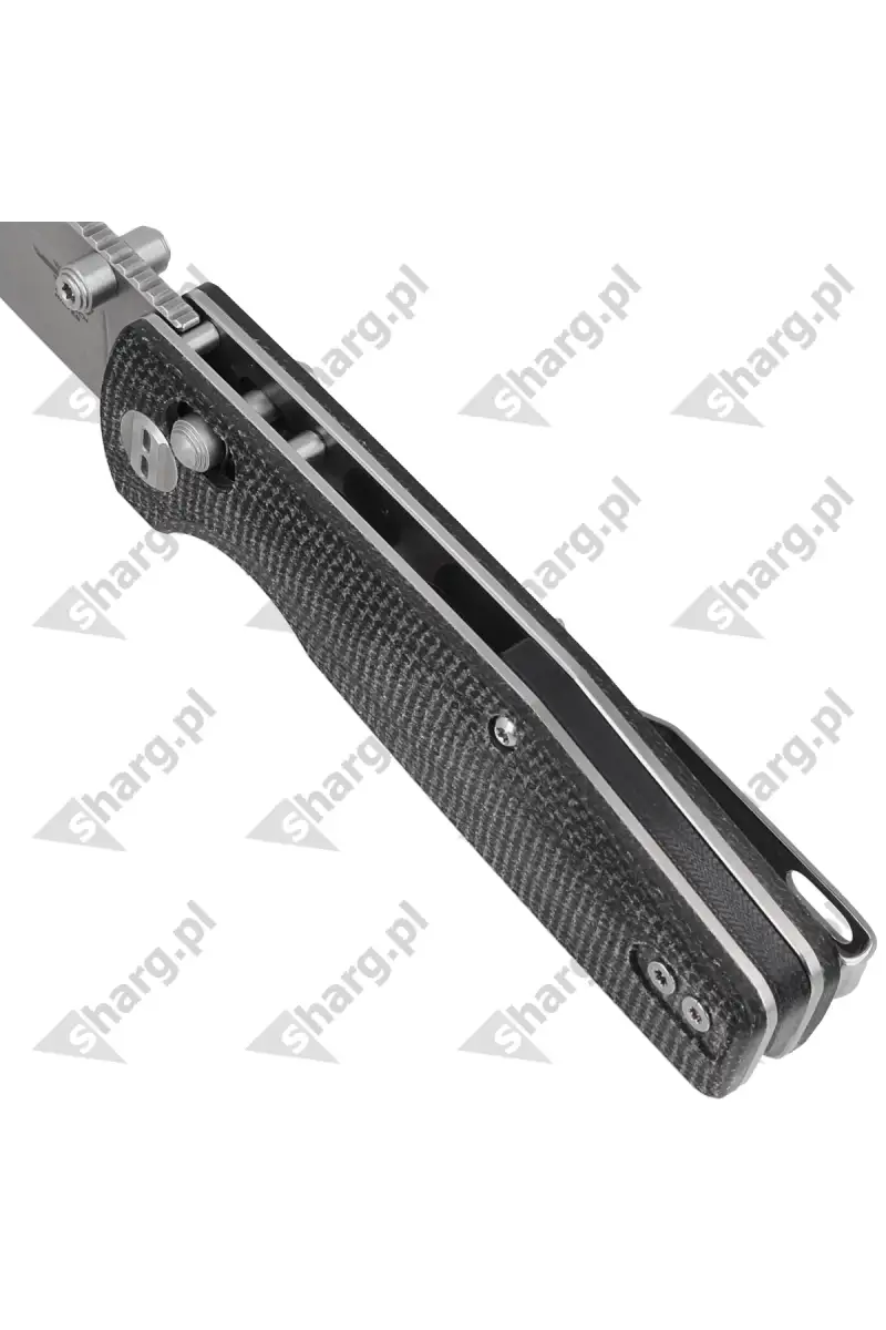 Nóż składany Bestech Slasher Black Micarta, Stonewashed D2 (BG43A-1)