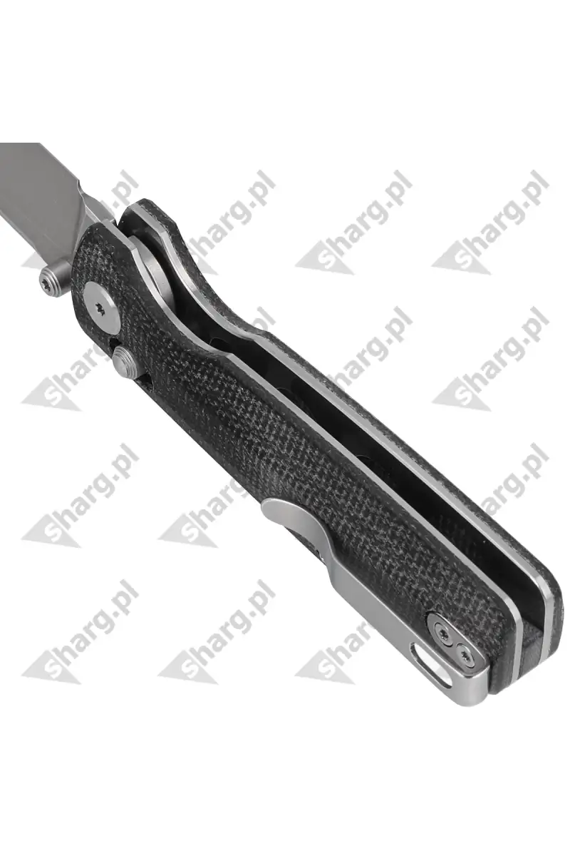 Nóż składany Bestech Slasher Black Micarta, Stonewashed D2 (BG43A-1)