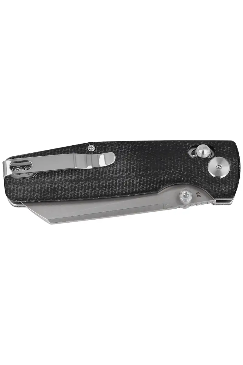 Nóż składany Bestech Slasher Black Micarta, Stonewashed D2 (BG43A-1)