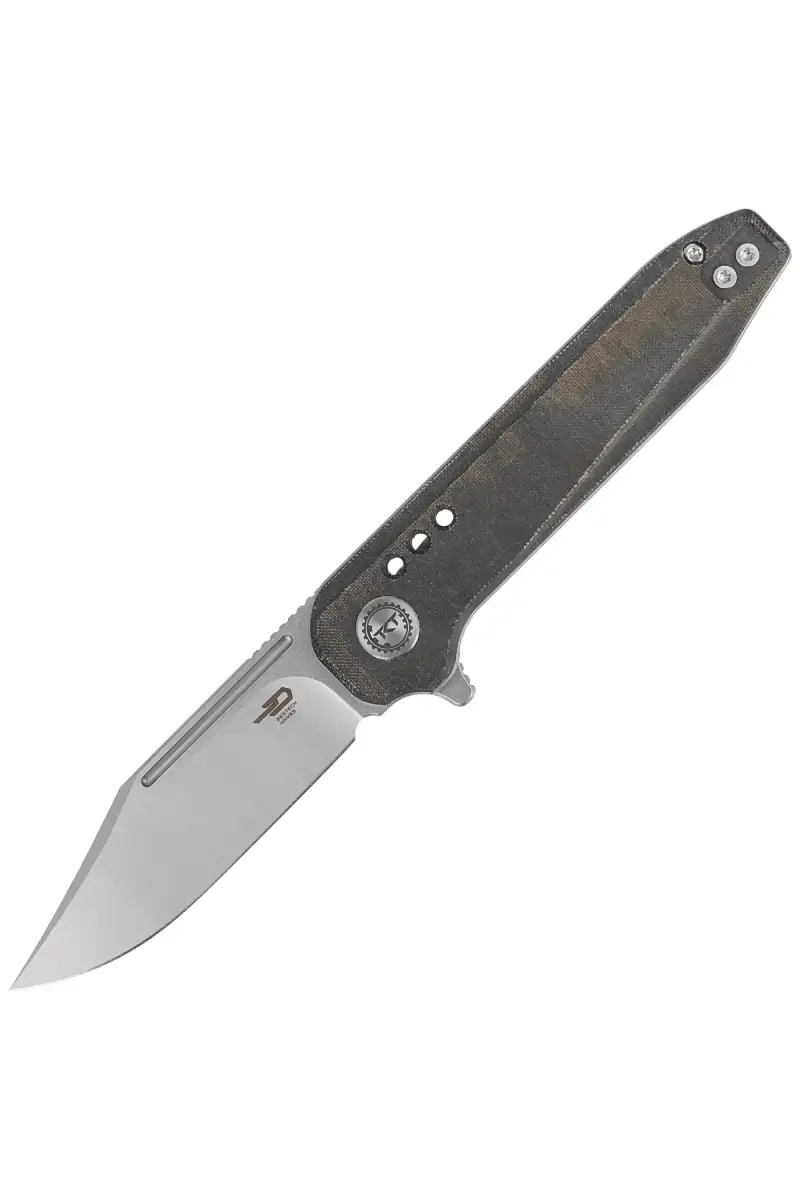 Nóż składany Bestech Syntax Green Micarta, Stonewashed / Satin 154CM by Todd Knife and Tool (BG41E)